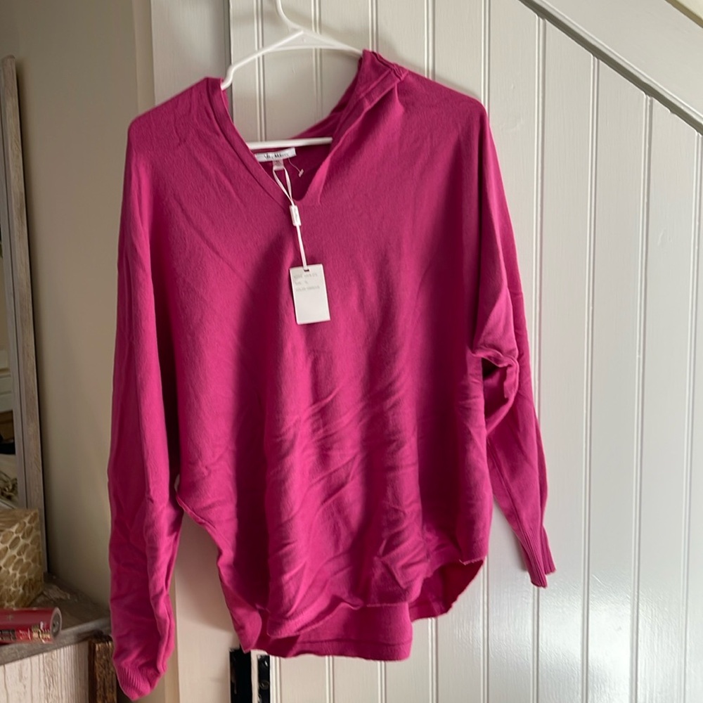 Vila Milano Pink Hooded Sweater